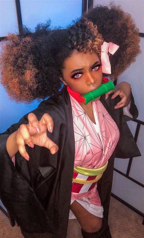 black anime character cosplay